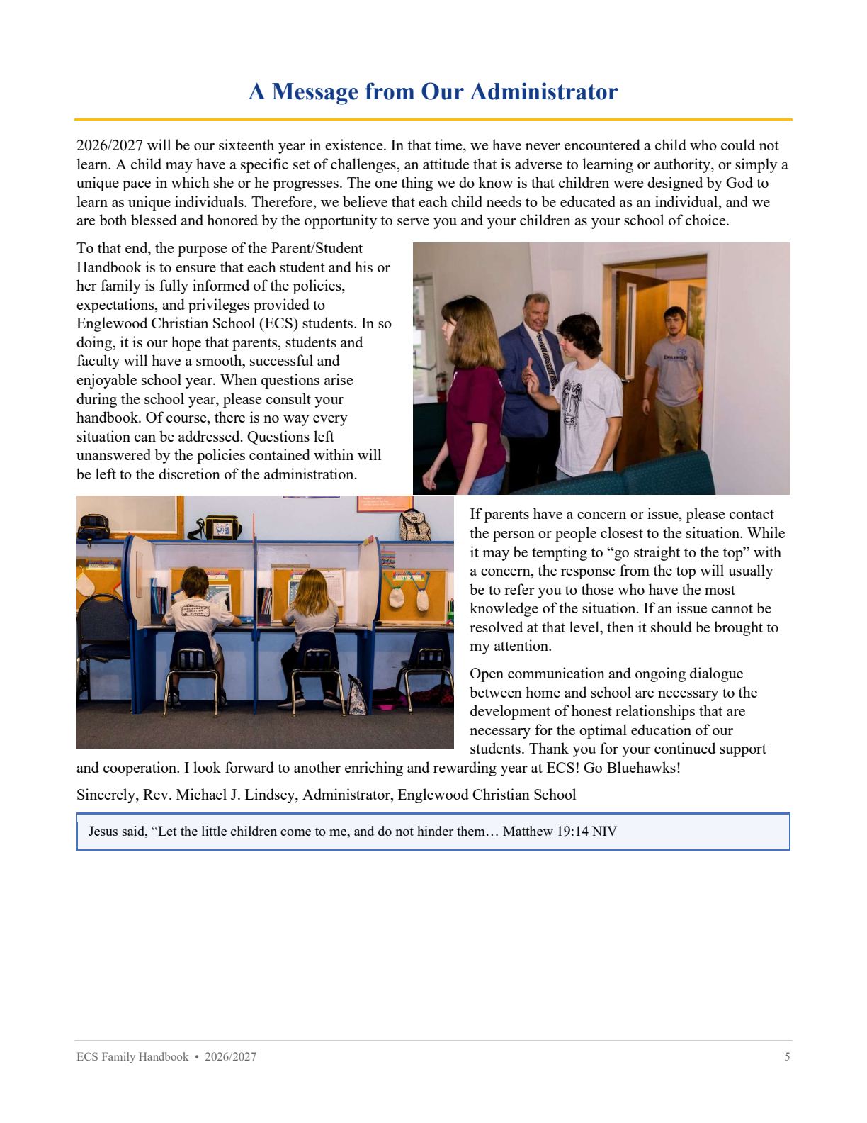 Family Handbook 2026-27, page 5 of 31