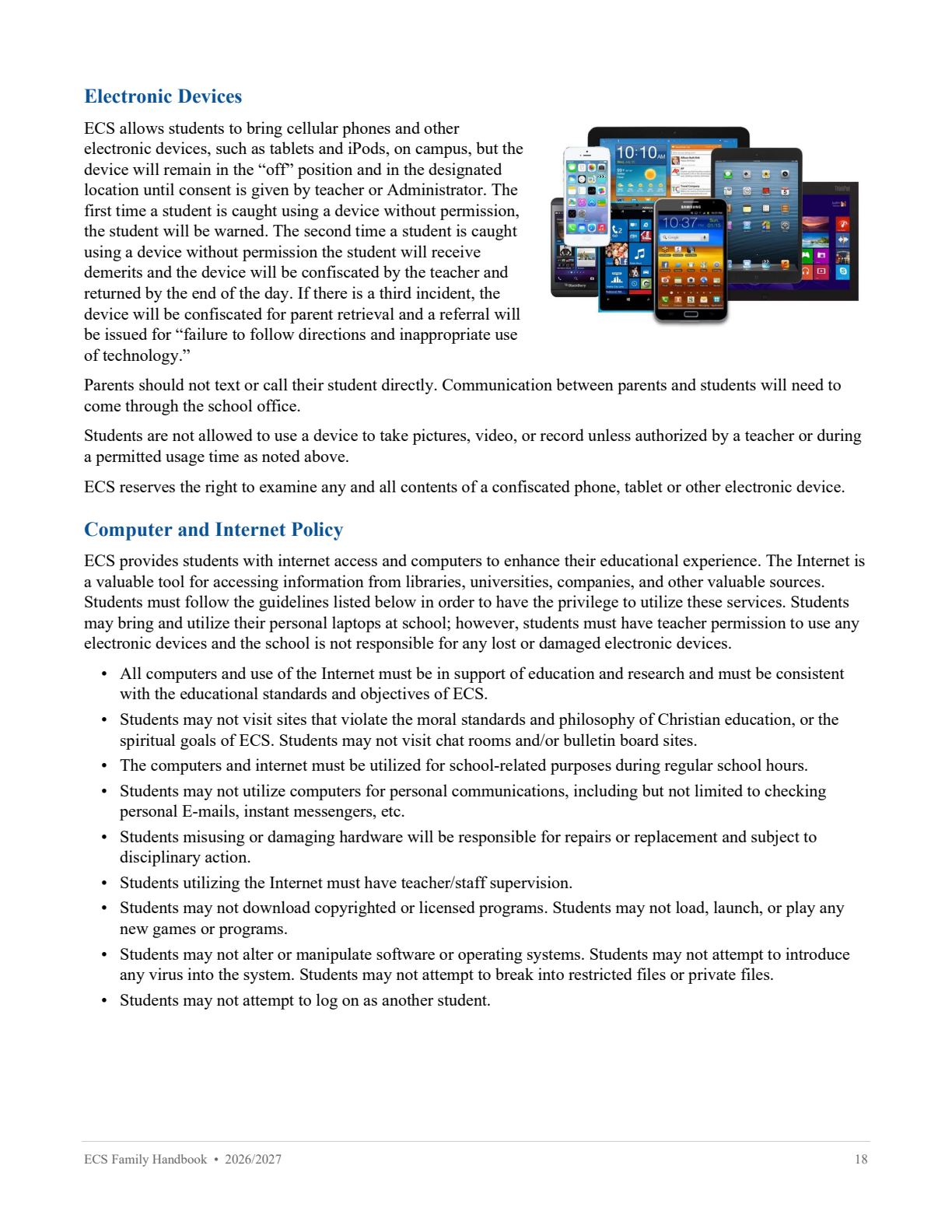 Family Handbook 2026-27, page 18 of 31